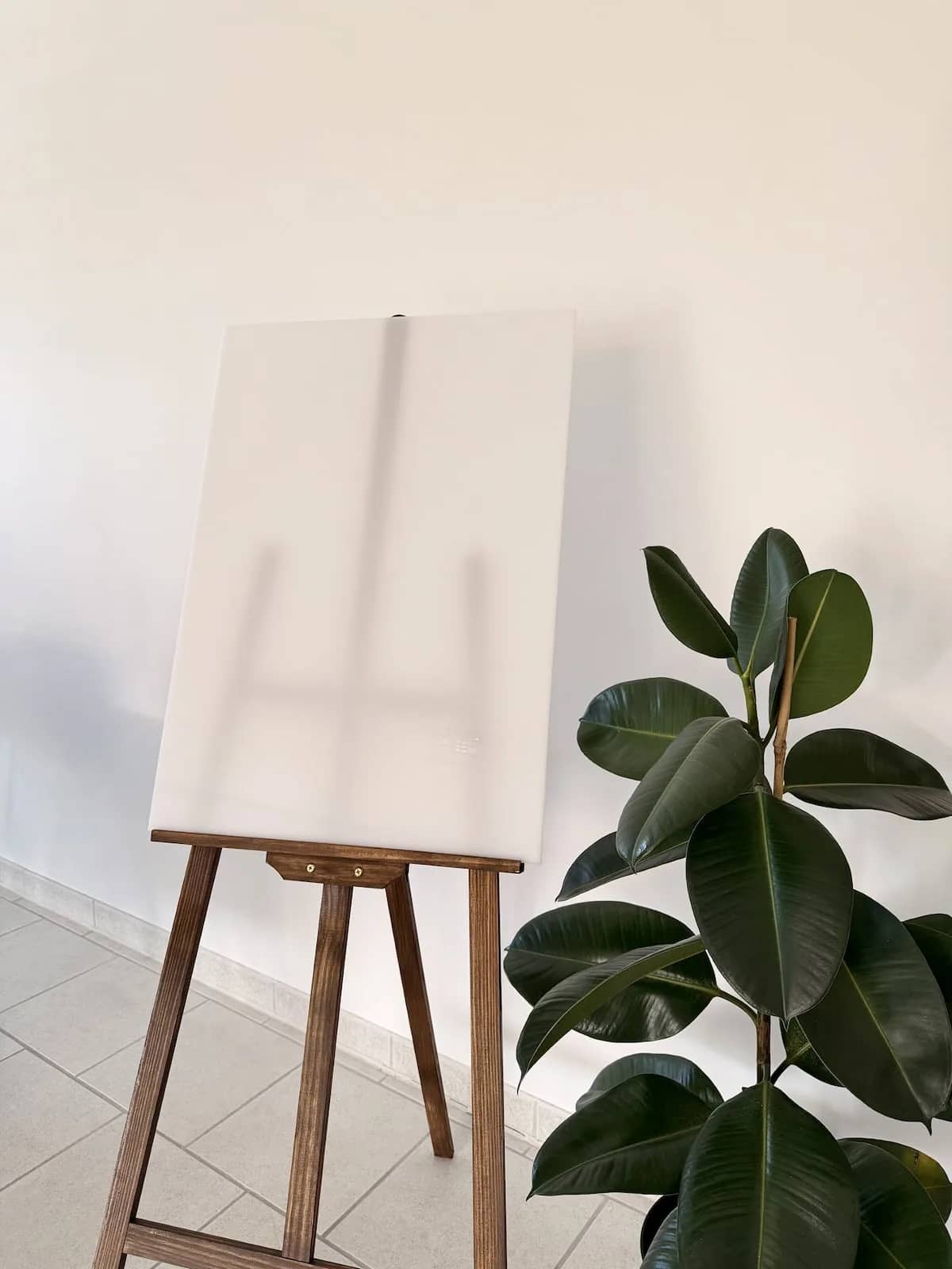 Willkommensschild weißes Acryl.