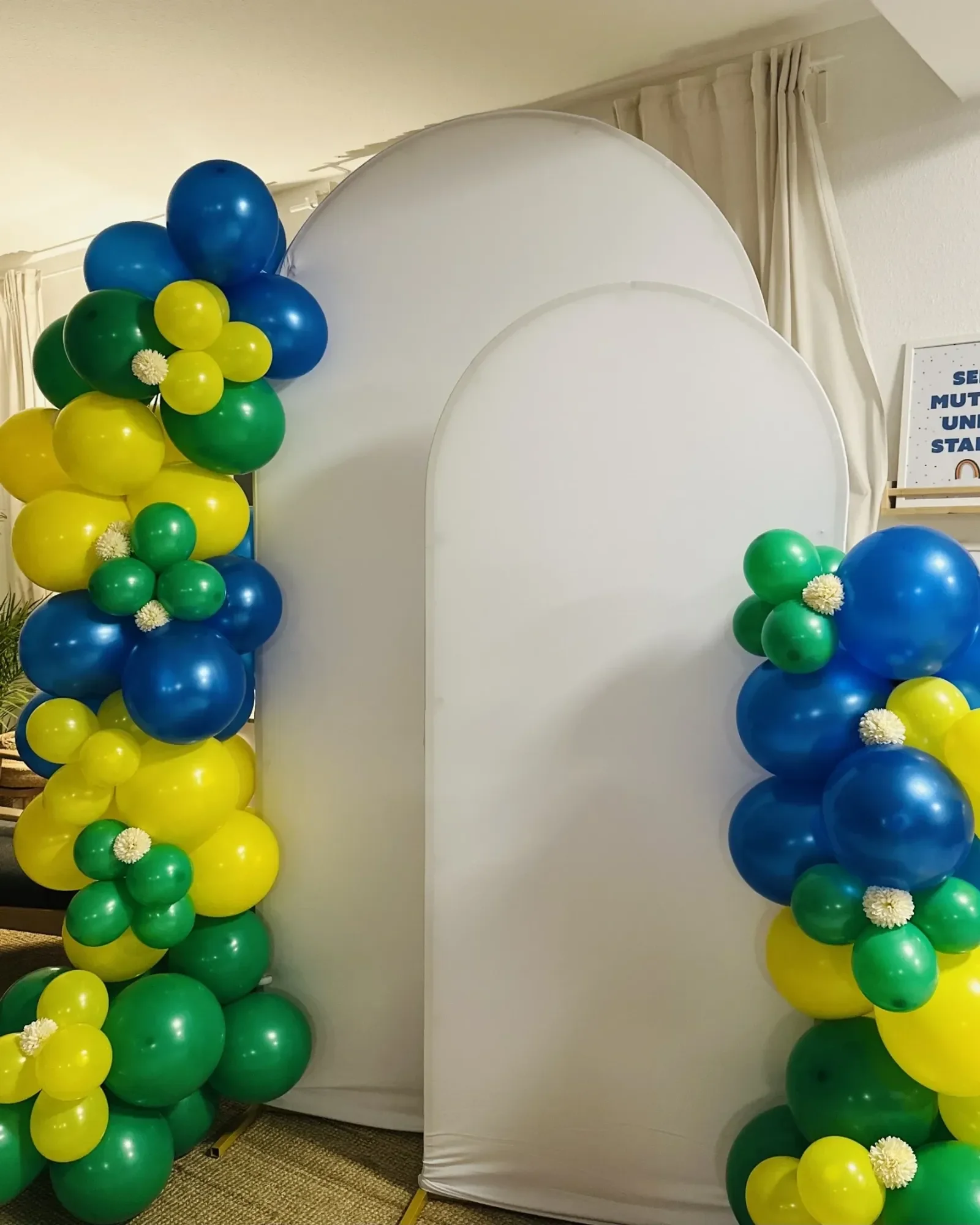 Ballongirlande Basic inkl. Backdrop (Bundle)