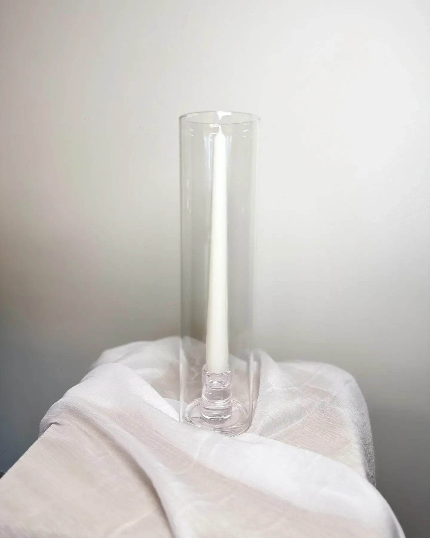 Kerzenhalter mit Glasaufsatz