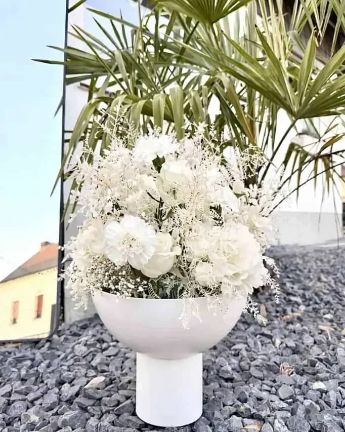 Blumenschale Peter weiß