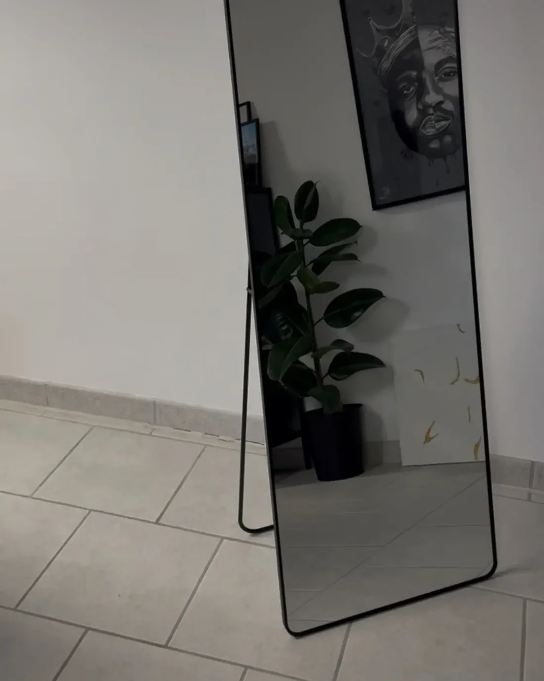 Standspiegel schwarz