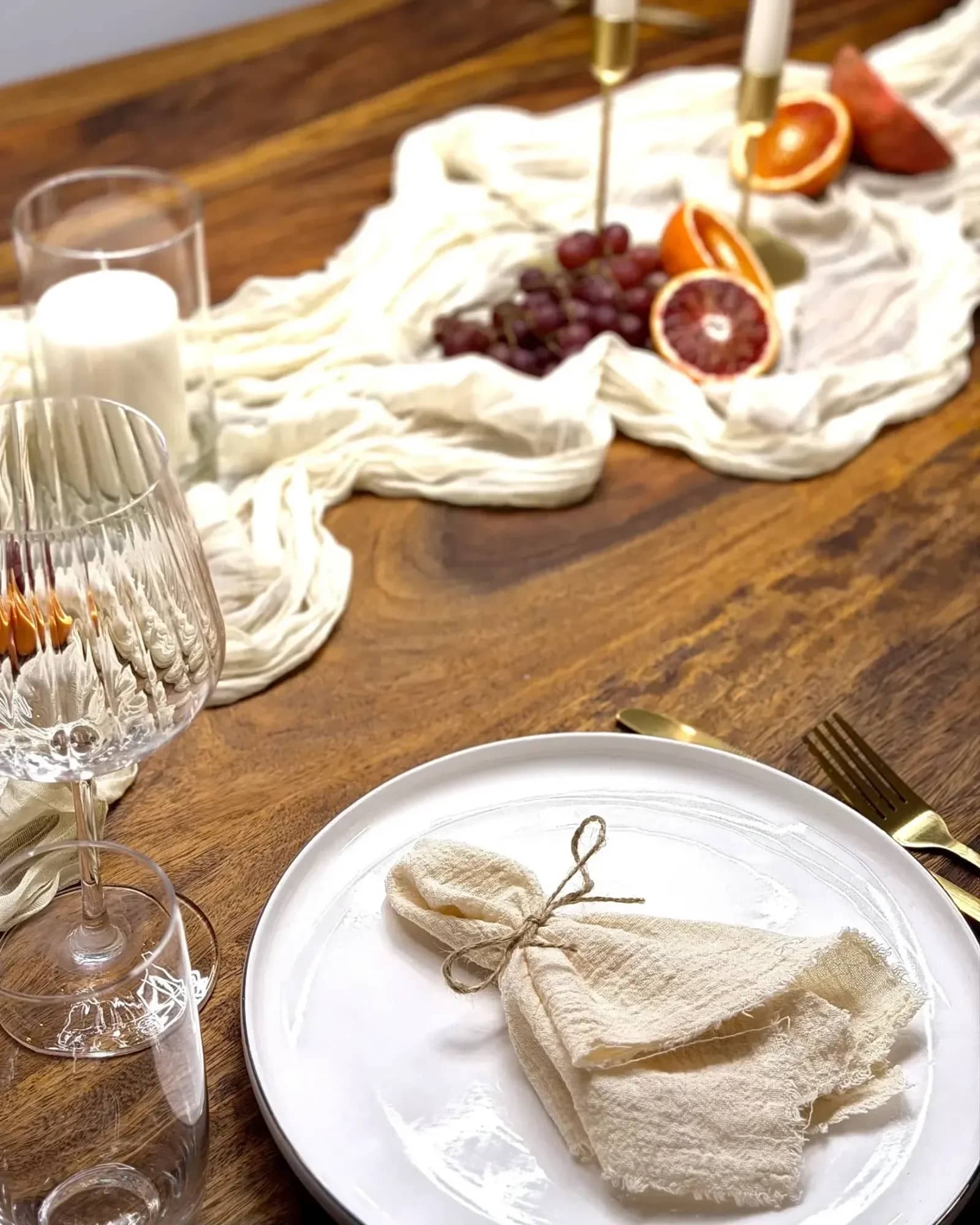 Käsetuch Servietten Creme